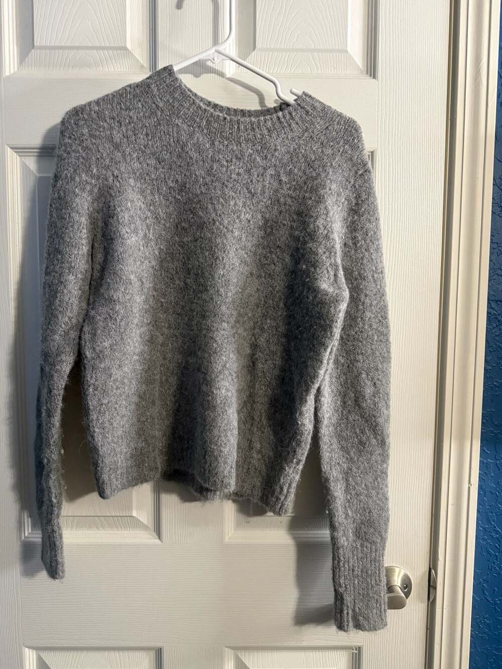 Point Sur J.Crew Alpaca Blend Grey Crewneck Sweater Size M